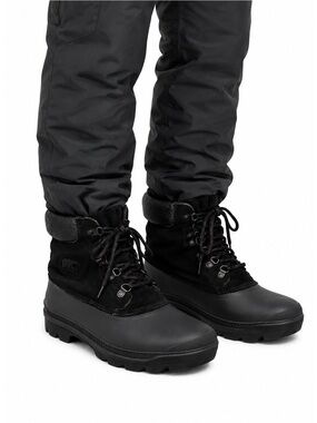 Size 13 Sorel Men’s Vintage Caribou Leather Winter Snow Boots Black